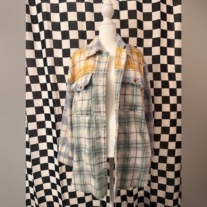 PATCHWORK OVERSIZED SHACKET